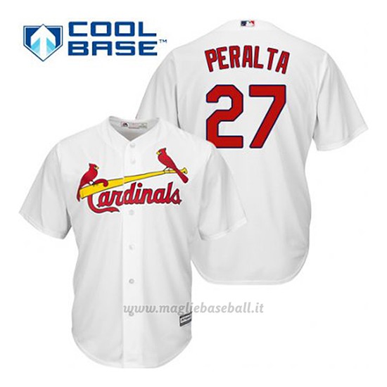 Maglia Baseball Uomo St. Louis Cardinals Jhonny Peralta 27 Bianco 1ªCool Base